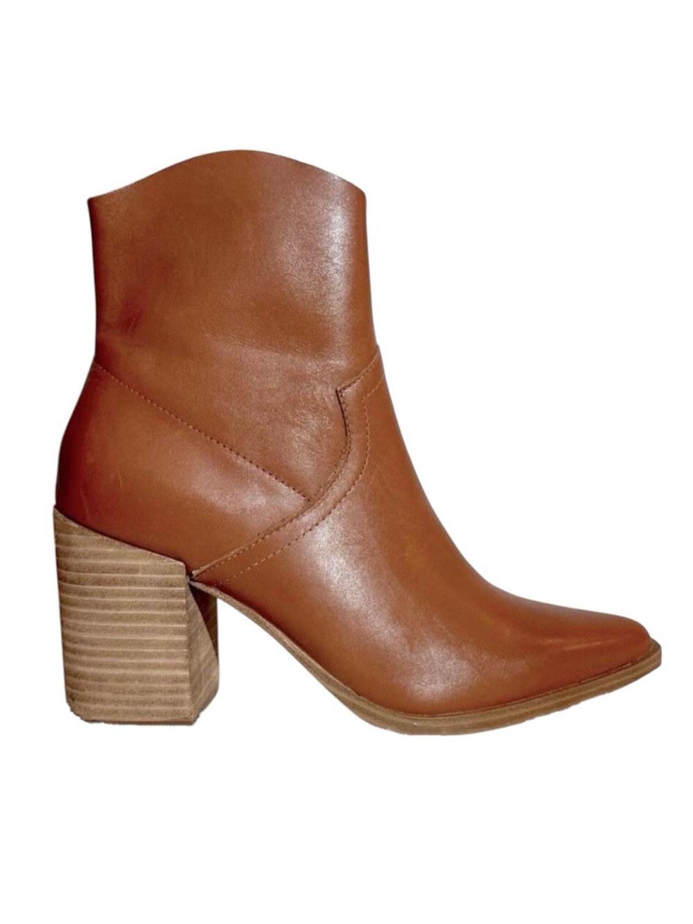 Steve Madden Ankle Bootie Cognac Leather